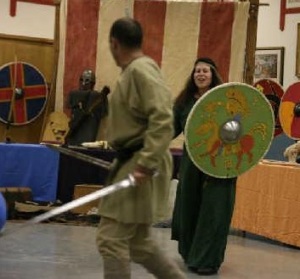 Sword fighting at Viking Festival